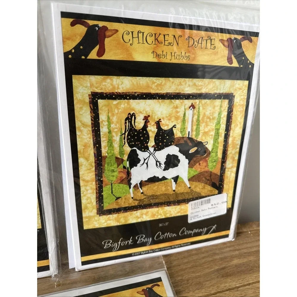 Bigfork Bay Debi Hubbs Chicken Set Of 3 Quilt Patterns - All New Never Used